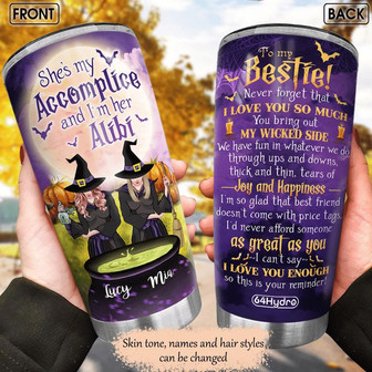 Halloween Bestie Accomplice Alibi Stainless Steel Tumbler - Thegiftio UK