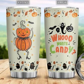 Halloween Character Costumes Halloween Pattern Witch Boo Ghost Scary Pumpkin Trick Or Treat Halloween Stainless Steel Tumbler - Thegiftio UK