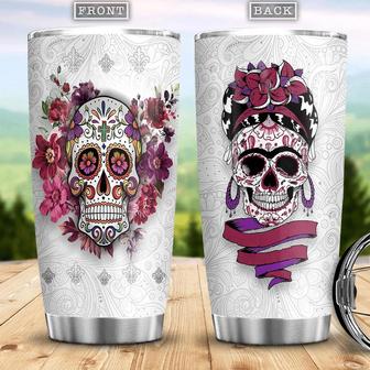 Halloween Colorful Skull Witch Boo Ghost Scary Pumpkin Trick Or Treat Halloween Stainless Steel Tumbler - Thegiftio UK