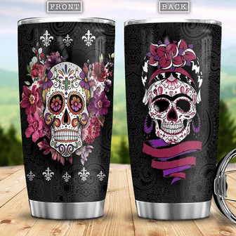 Halloween Colorful Skull Witch Boo Ghost Scary Pumpkin Trick Or Treat Halloween Stainless Steel Tumbler - Thegiftio UK