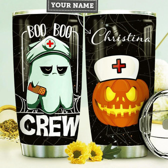 Halloween Nurse Personalized Stainless Steel Tumbler - Thegiftio UK