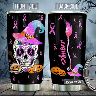 Halloween Skull Brc Personalized Stainless Steel Tumbler - Thegiftio UK
