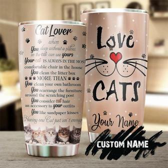 Custom Name Gift For Cat Lover, Having One Cat Isn't Enough Personalized Stainless Steel 20oz Tumbler cat Tumbler Gift For Cat Mom Cat Dad cat Day Gift - Thegiftio UK