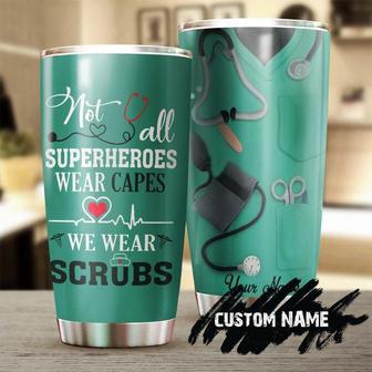 Heroes Wear Scrubs Personalized Nurse Tumbler Tumbler Funny Nurse Tumbler Appreciation Nurse Gift Nurse Thank You Gift Gift For Nurse - Thegiftio UK