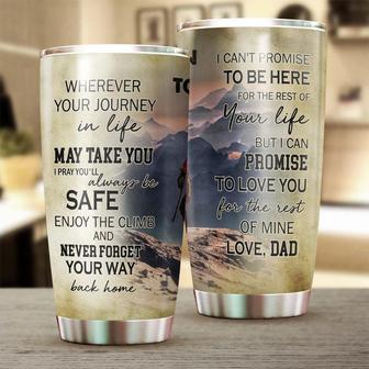 Hiking Buddies Father And Son Never Forget Your Way Back Home Tumblerbirthday Christmas Gift Father'S Day Gift For Step Dad From Daughter - Thegiftio UK