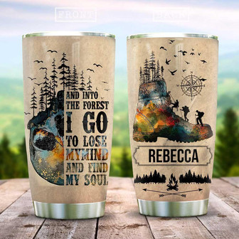 Hiking Skull Personalized Stainless Steel Tumbler - Thegiftio