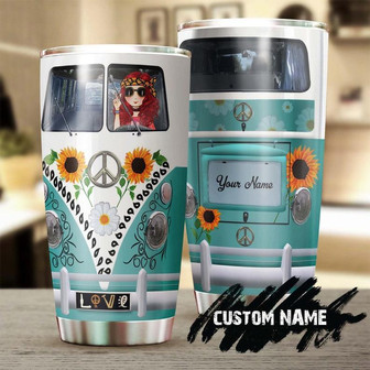 Hippie Girl Road Trip Personalized Hair Color Tumblerboho Hippie Tumblergypsy Bohemian Gift Hippie Gift For Her Present For Hippie Friend - Thegiftio UK
