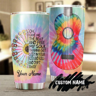 Hippie Guitar Give Me The Beat Free My Soul Personalized Tumblerboho Hippie Tumblerhippie Gift Gypsy Gift Bohemian Gift For Guitar Player - Thegiftio UK