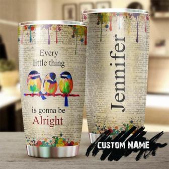 Hippie Spirit Everything Is Gonna Be Alright Vintage Style Personalized Tumblerboho Hippie Tumblergypsy Bohemian Gift For Hergift For Him - Thegiftio UK