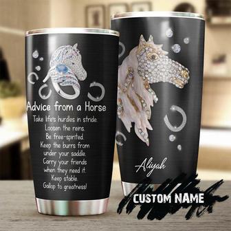 Horse Jewelry Advice Be Stable Be Free Spirited Personalized Tumblergift For Horse Lover Horse Ridergift For Her Gift For Him - Thegiftio UK