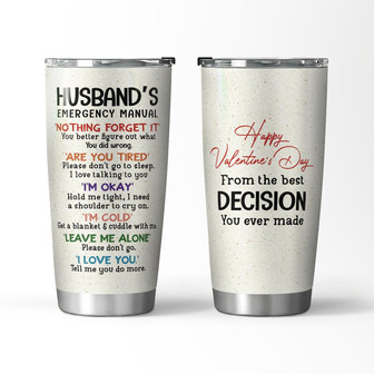 Husband's Emergency Manuel - Tumbler - - Thegiftio UK