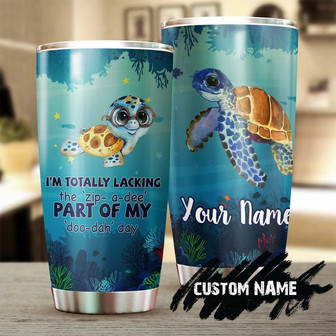 Custom Gift For Wife, I Am Totally Turtle Personalized Stainless Steel 20z Tumbler Turtle Present Unique Tumbler Birthday Gift Christmas Gift For Turtle Lover - Thegiftio