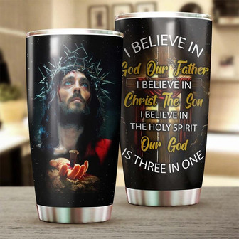 I Believe In The God The Father Personalized Tumblerbirthday Christmas Gift For Jesus Catholic Christians - Thegiftio UK