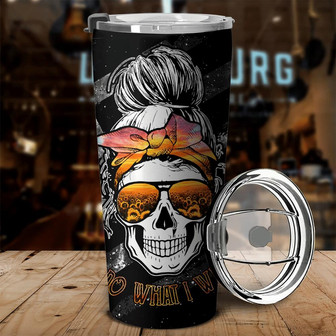 I Do What I Want Sunset Beach Tumbler - Thegiftio UK