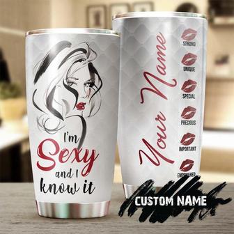 I'M Sexy And I Know It Personalized Tumblerbirthday Christmas Mother'S Day Gift For Her For Make Up Artist - Thegiftio UK