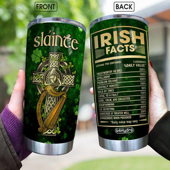 Irish Facts Stainless Steel Tumbler - Thegiftio