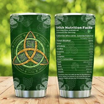 Irish Triquetra Nutrition Facts Tumbler - Thegiftio UK