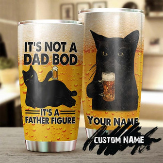 It Is Not A Dad Bod Its A Father Figure Black Cat Funny Personalized Tumblerbirthday Christmas Father'S Day Gift For Father Dad - Thegiftio UK