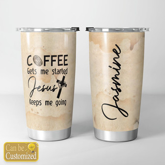 Jesus Keeps Me Going Personalized Tumbler - Thegiftio UK