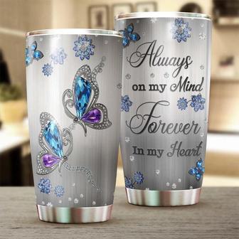 Jewelry Butterfly Forever In My Heart Tumblermemorial Gift Christmas Gift For Butterfly Lover For Her - Thegiftio UK