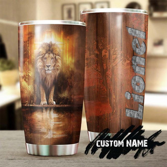 Gift For Jesus Lover , Lamb Reflect Lion Cross Jesus Faith Personalized Stainless Steel 20oz Tumbler jesus Gift Birthday Christmas Catholic Christians - Thegiftio UK
