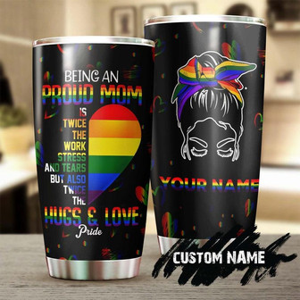 Lgbt Mom Hugs Love Pride Personalized Tumblerbirthday Christmas Gift Mother'S Day Gift For Lgbt Mom From Special Son Special Daughter - Thegiftio UK