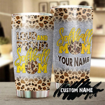 Loud And Proud Softball Mom Personalized Tumblerbirthday Gift Christmas Gift Mother'S Day Gift For Softball Mom - Thegiftio UK