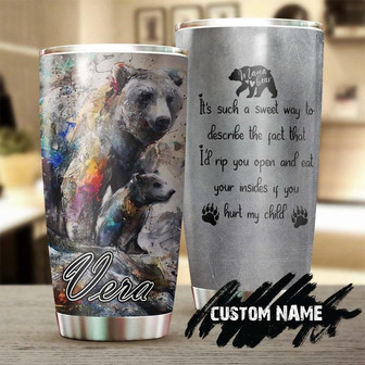 Mama Bear Baby Bear If You Hurt My Child Funny Personalized Tumblerbirthday Gift Christmas Gift Mother'S Day Gift For Mom From Son Daughter - Thegiftio