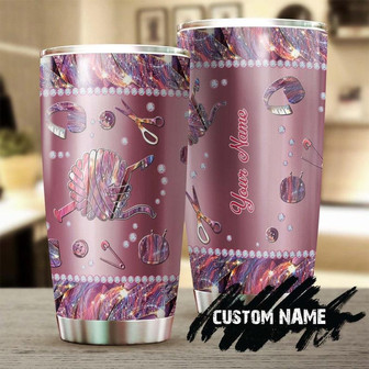 Gift For Her Metal Style Jewelry Crochet Personalized Stainless Steel Tumbler Knitting Tumbler special Birthday Gift Present For Crocheter - Thegiftio UK