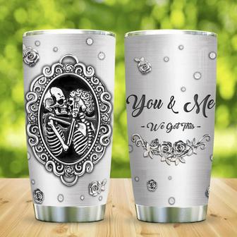 Metal Style Skull Couple Got This Stainless Steel Tumbler - Thegiftio UK