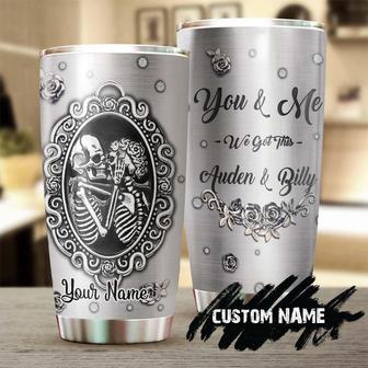 Metal Style Skull Couple We Got This Personalized Tumblerskull Tumblerskull Birthday Gift Christmas Gift For Husband For Wife For Lover - Thegiftio UK