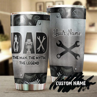 Gift For Mechanic Dad Father From Daughter Son, Metal Style The Mechanic Dad Personalized Stainless Steel 20oz Tumbler, birthday Gift Christmas Gift Father's Day - Thegiftio UK