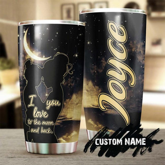 Mom Daughter I Love You To The Moon And Back Personalized Tumblerbirthday Gift Christmas Gift Mother'S Day Gift For Mom From Daughter - Thegiftio