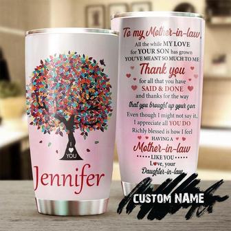 Mom In Law Letter Thank You Brought Up Your Son Personalized Tumblerbirthday Gift Christmas Gift Mother'S Day Gift For Mother In Law - Thegiftio UK
