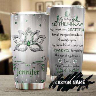 Mom In Law Lotus Thank You For Raising The Man Of My Dream Personalized Tumblerbirthday Christmas Gift Mother'S Day Gift For Mother In Law - Thegiftio UK