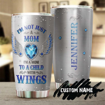 Mom Of A Child With Wings Memorial Gift Children Personalized Tumblerbirthday Gift Christmas Gift Mother'S Day Gift For Mom - Thegiftio UK