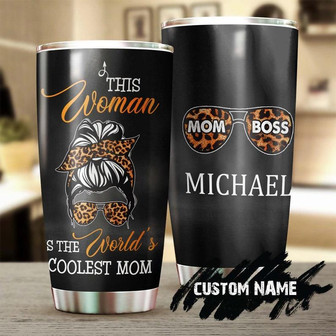 Mom This Woman Is The Coolest Mom In The World Personalized Tumblerbirthday Gift Christmas Gift Mother'S Day Gift For Mom From Daughter Son - Thegiftio