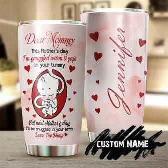 Mom To Be Gift Baby Snuggle In Your Tummy This Mother'S Day Personalized Tumblerbirthday Gift Christmas Gift Mother'S Day Gift For Mom - Thegiftio UK