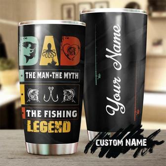 My Dad The Fishing Legend Personalized Tumblerbirthday Christmas Gift Father'S Day Gift For Father Dad From Son Fishing Friend Lover - Thegiftio UK