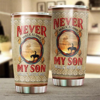 My Son Walk With Me I'Ll Never Walk Alone Memorial Son Gift Tumblerunique Meaningful Gift For Mom Dad Passed Away Son - Thegiftio UK
