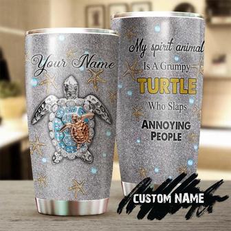 My Spirit Animal Is A Grumpy Turtle Jewelry Personalized Tumblerturtle Presentunique Tumblerbirthday Gift Christmas Gift For Turtle Lover - Thegiftio UK