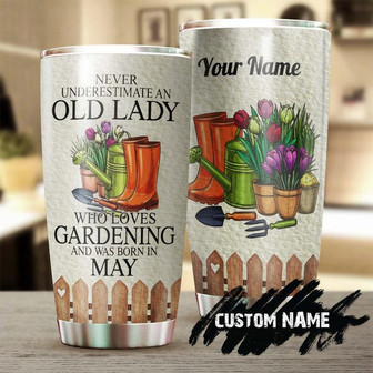 Never Underestimate A Lady Loves Gardening Personalized Gardening Tumbler Gardener Gift Gardenholic Tumbler Garden Lover Gift - Thegiftio