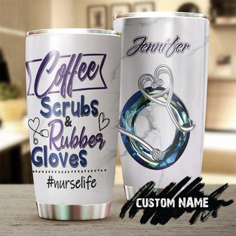 Nurse Loves Coffee Gemstone Style Personalized Nurse Tumblerfunny Nurse Tumblerappreciation Nurse Giftnurse Thank You Giftgift For Nurse - Thegiftio UK