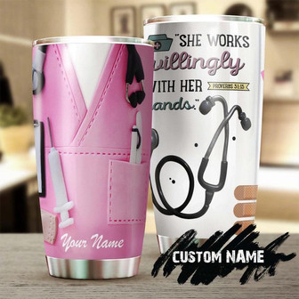 Nurse Pink Personalized Stainless Steel Tumbler Tumbler Funny Nurse Tumbler Appreciation Nurse Gift Nurse Thank You Gift Gift For Nurse - Thegiftio UK