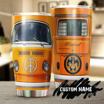 Old Orange Hippie Van Personalized Tumblerboho Tumblergypsy Gift Bohemian Gift For Her Gift For Him For Hippie Friend - Thegiftio UK