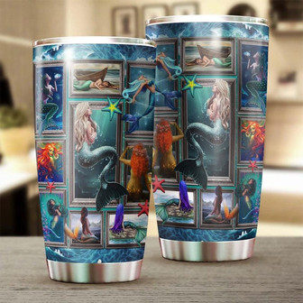 Personalized Beautiful Mermaid Frames Stainless Steel Tumblergift For Mermaid Lover Unique Birthday Gift - Thegiftio UK