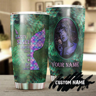 Personalized Cute Mermaid Sassy Salty Graduation Mother'S Day Gift Stainless Steel Tumblergift For Mermaid Lover Unique Birthday Gift - Thegiftio UK