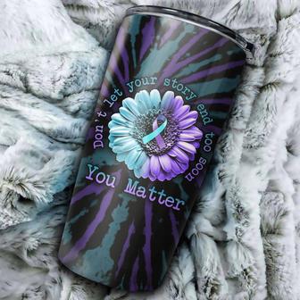 Personalized Dont Let Your Story End Suicide Tumbler - Thegiftio UK