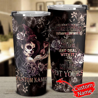 Personalized Its My Life Sugar Skull Tumbler - Thegiftio UK