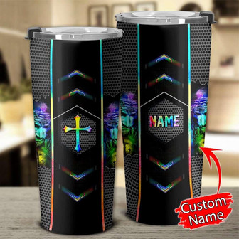 Personalized Jesus Cross Tumbler - Thegiftio
